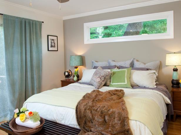 Neutral Modern Bedroom Faux Fur Throw